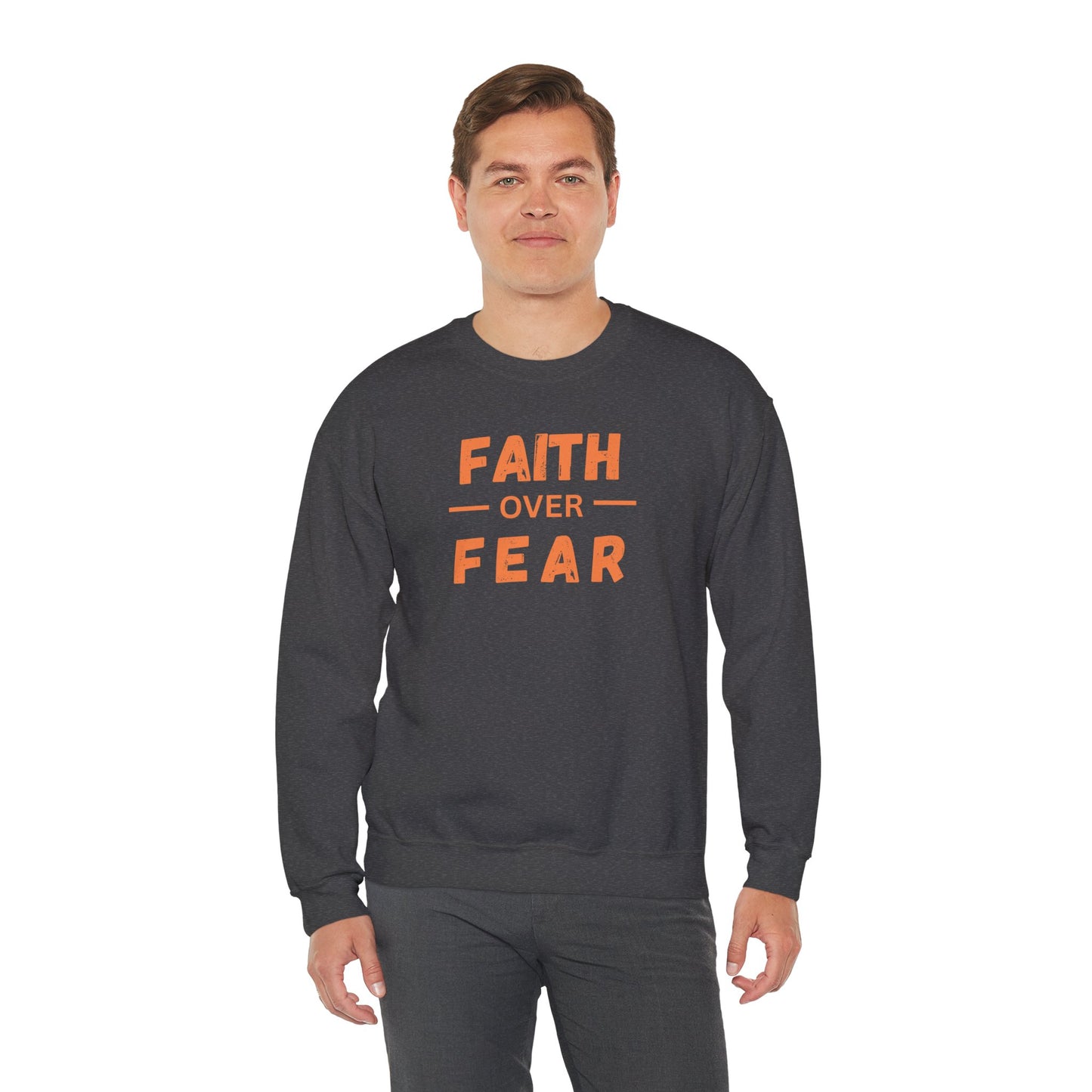 Faith Inspired Faith over Fear Crewneck Sweatshirt -Customizable