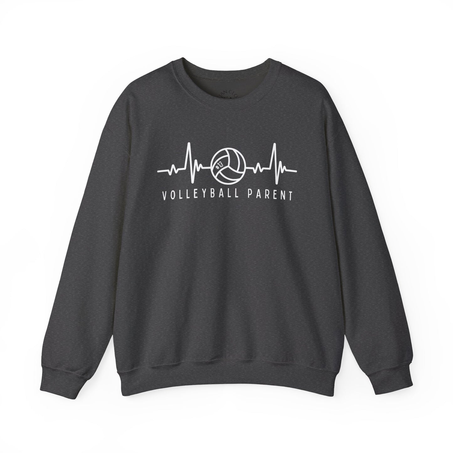 Volleyball Heartbeat Crewneck Sweatshirt #13, Quality Sweatshirt, Parent Gift, Volleyball Fan Apparel, Sports Lover Top