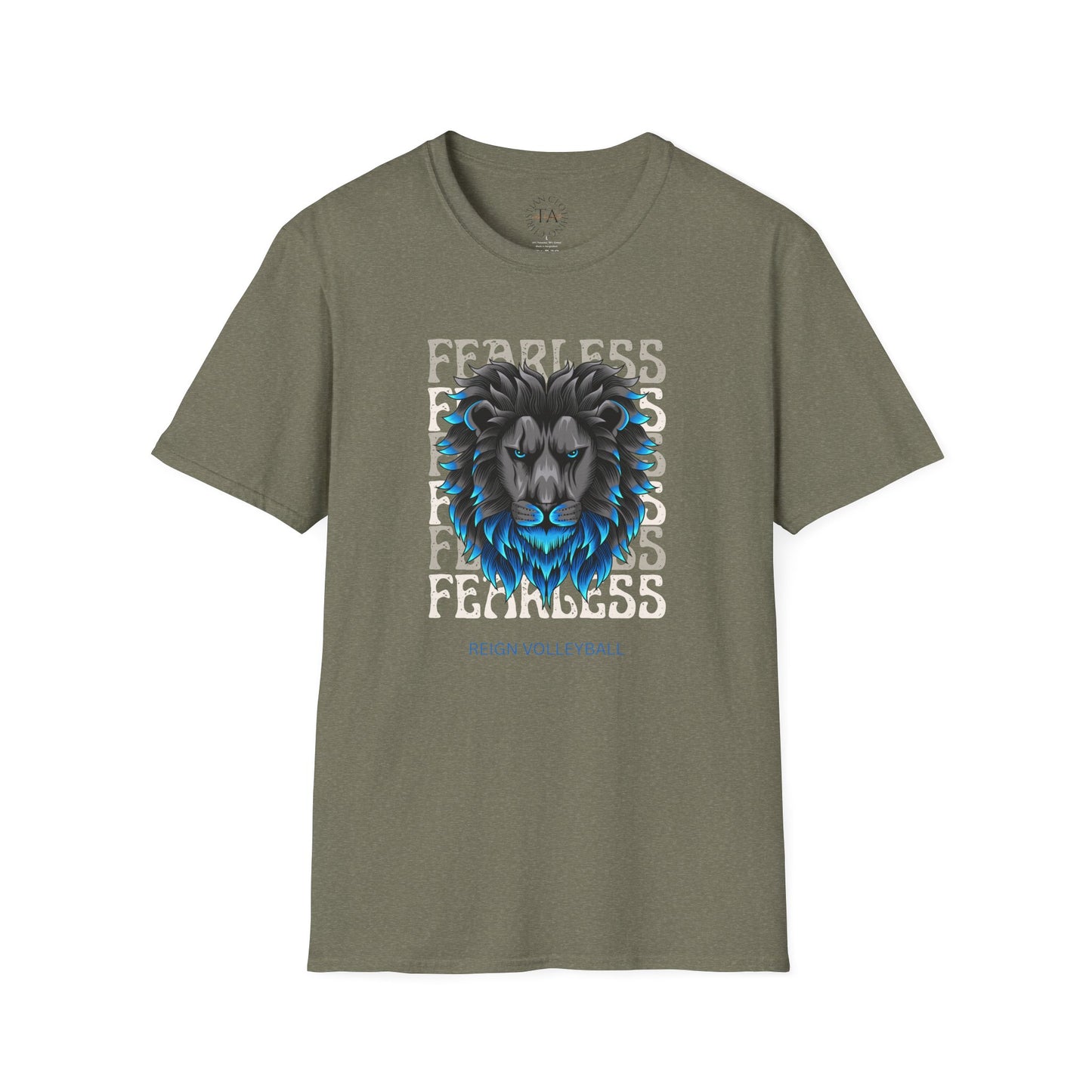 Fearless Lion Volleyball T-Shirt | Unisex Softstyle Tee