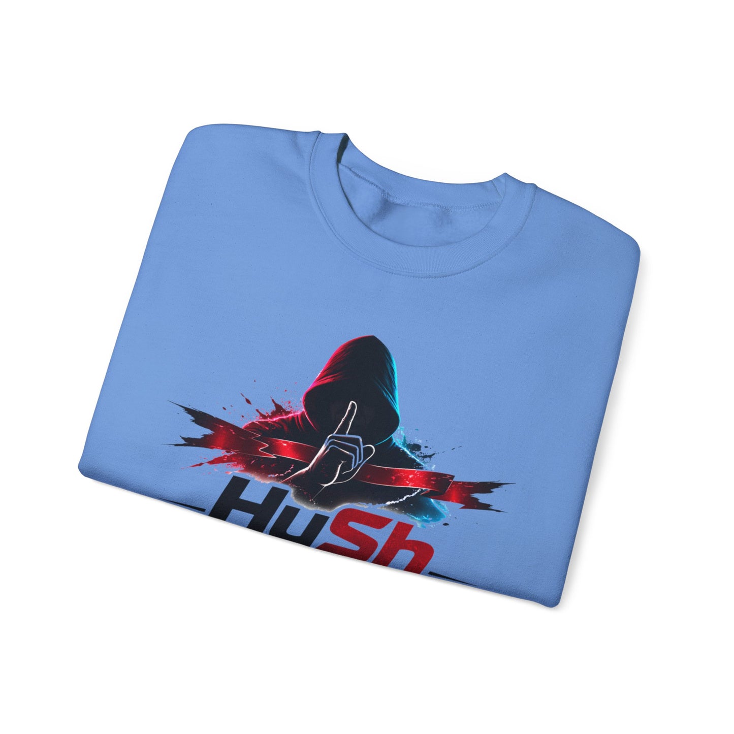 #HuSh Unisex Heavy Blend™ Crewneck Sweatshirt  | Hustle Until Success Happens, #HuShMovement TikTok Logo