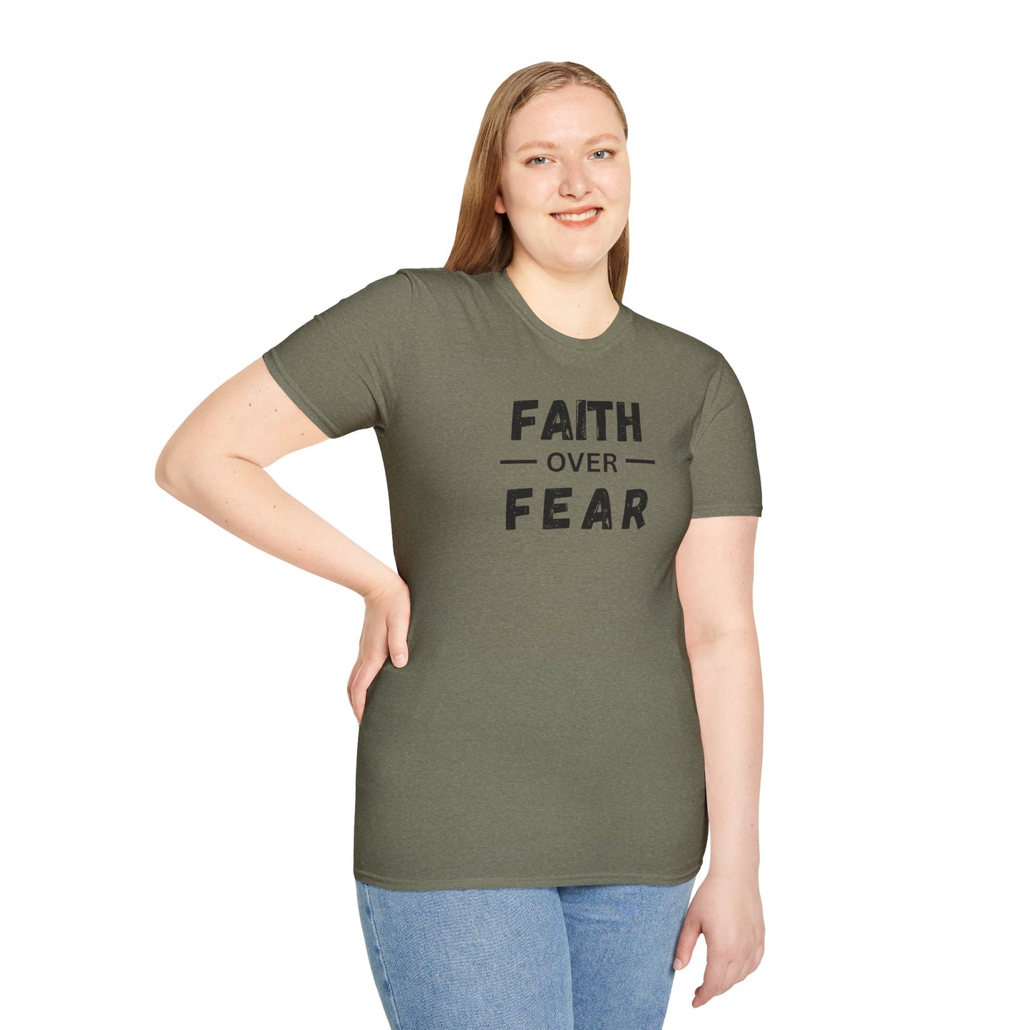Faith Inspired Unisex T-Shirt - Faith Over Fear Design