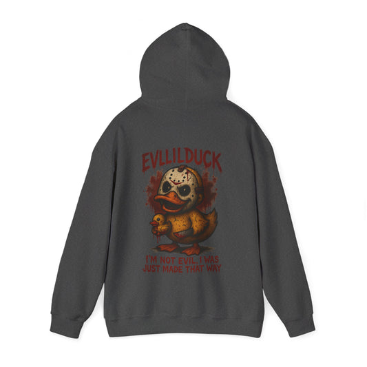 Evllilduck Funny Horror Themed Hoodie - Unisex Sweatshirt for Halloween