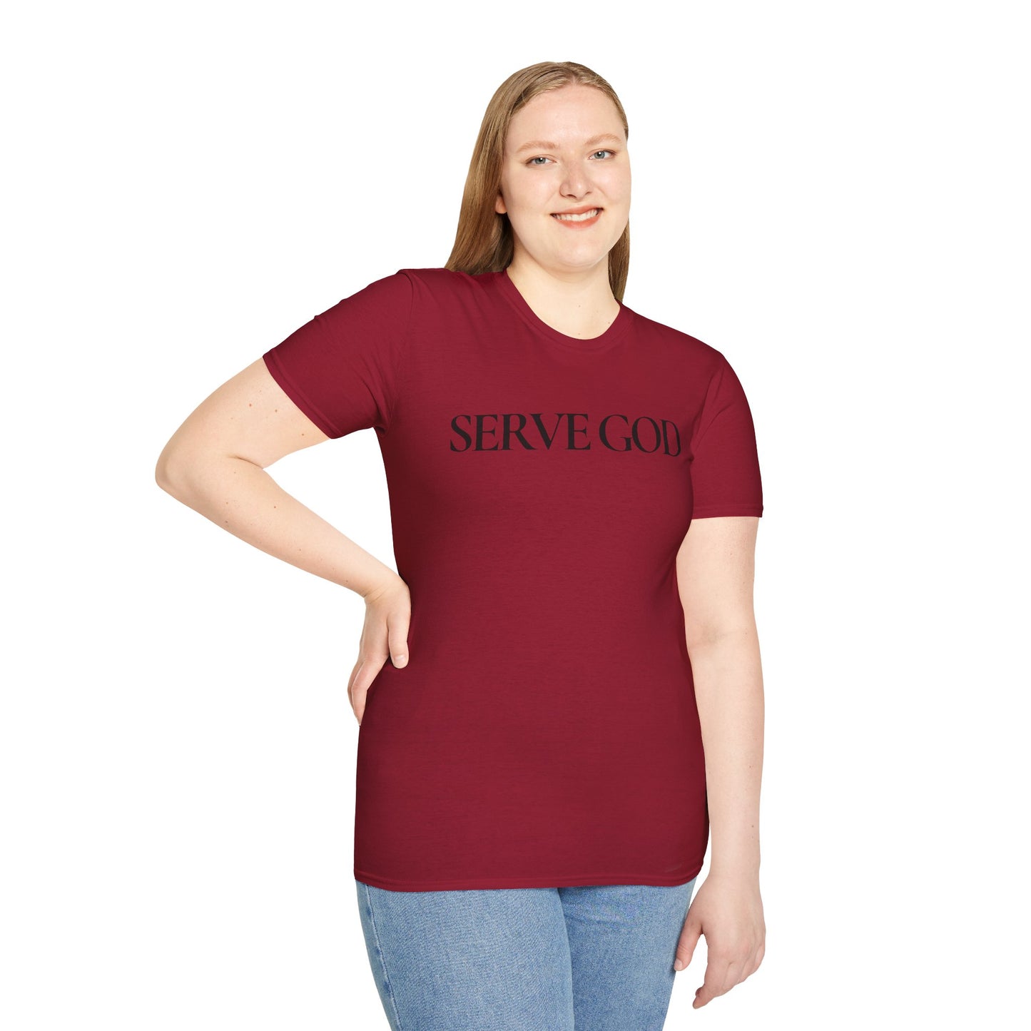 Faith Inspired "Serve God" T-Shirt - Inspirational Faith-Based Christian Gift