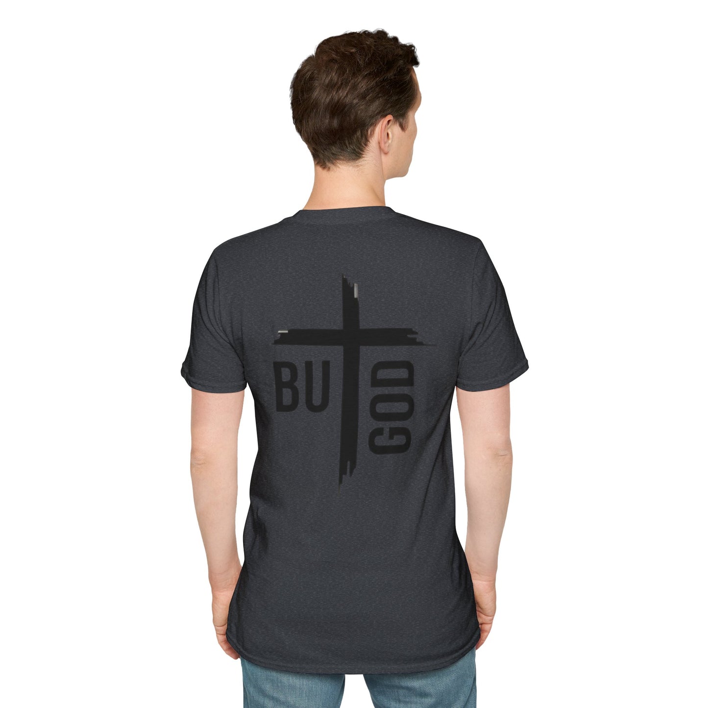 Faith Inspired Unisex Softstyle T-Shirt - 'BUT GOD' - Inspirational Gift for Believers