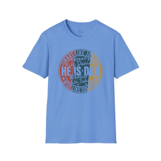 Faith Inspired Smart Like Dad Unisex Softstyle T-Shirt, Gifts for Father's Day, Casual Wear, Birthday Shirt, Dad Life Tee
