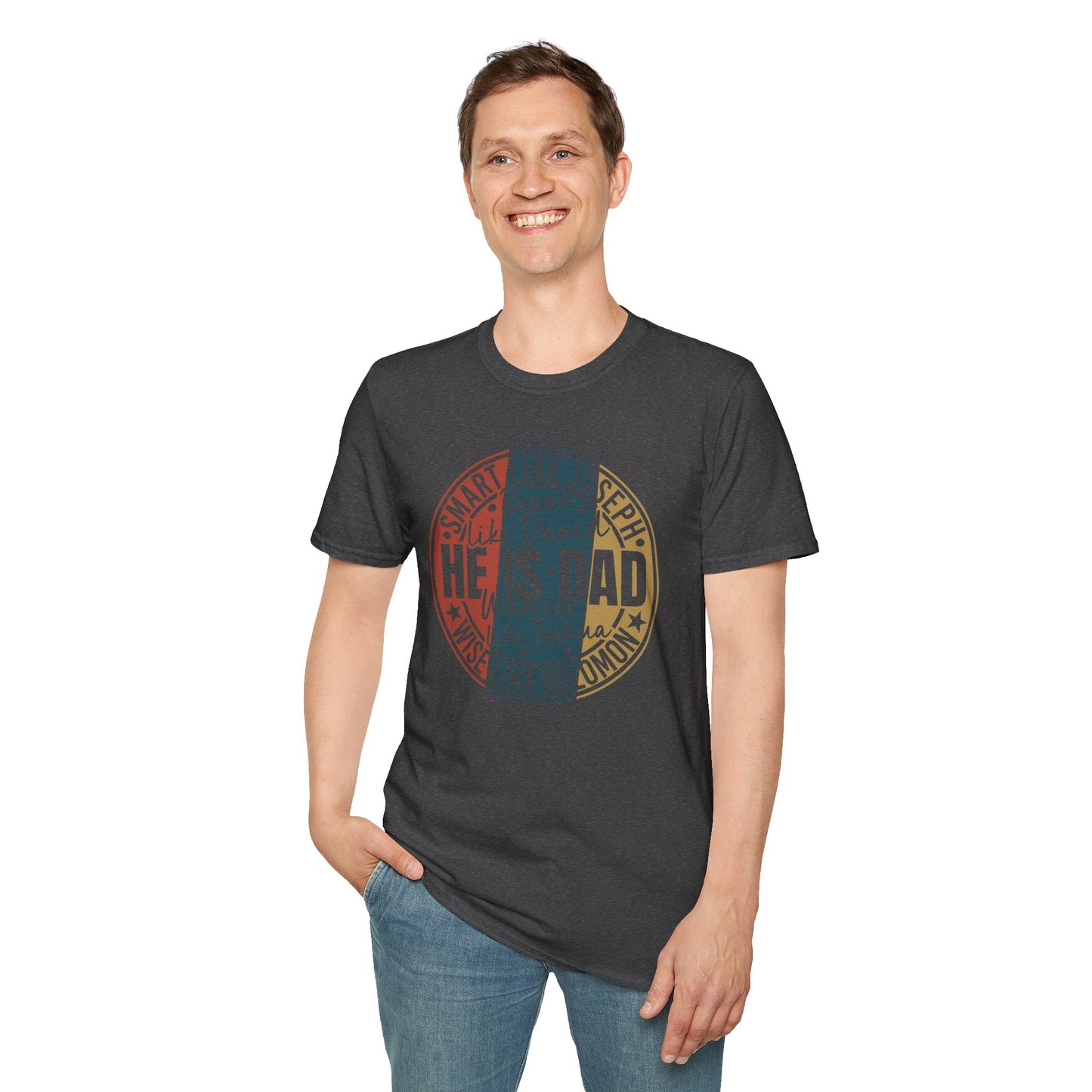 Faith Inspired Smart Like Dad Unisex Softstyle T-Shirt, Gifts for Father's Day, Casual Wear, Birthday Shirt, Dad Life Tee