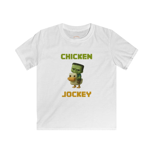 Kids' Chicken Jockey Tee, Fun Graphic T-Shirt for Children, Perfect for Birthdays, Playdates, Everyday Wear, Gift Idea