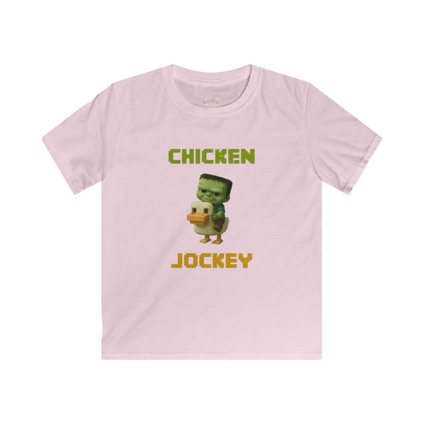 Kids' Chicken Jockey Tee, Fun Graphic T-Shirt for Children, Perfect for Birthdays, Playdates, Everyday Wear, Gift Idea