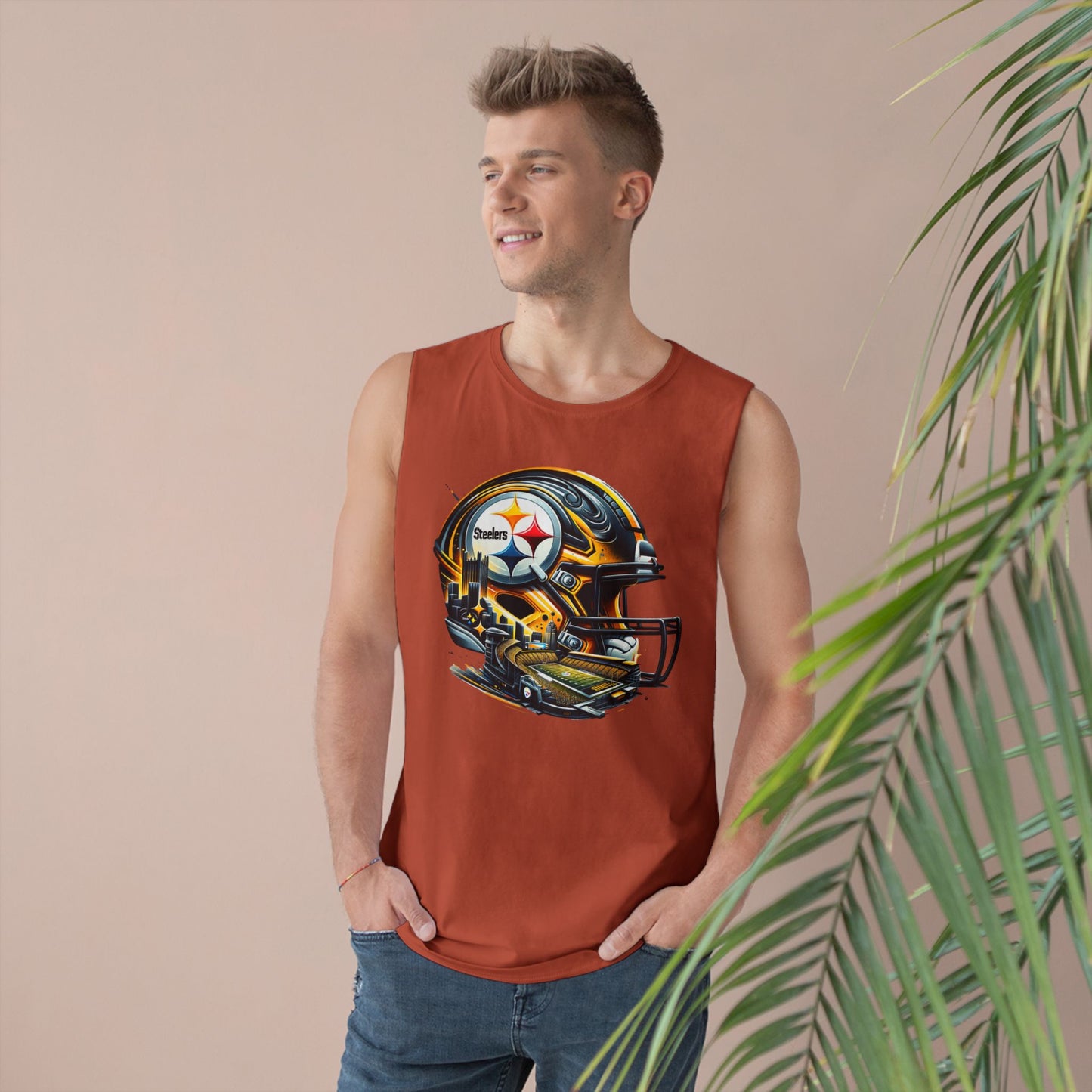 Football Unisex Sports Tank Top with Helmet Design, Casual Gym Wear, Game Day Outfit, Fitness Apparel, Athletic Gift