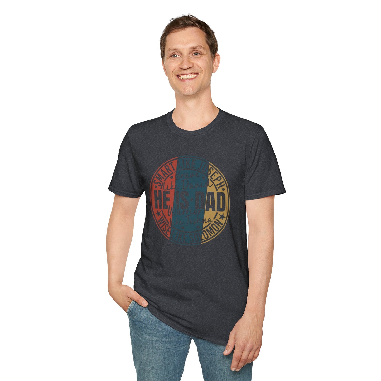 Faith Inspired Smart Like Dad Unisex Softstyle T-Shirt, Gifts for Father's Day, Casual Wear, Birthday Shirt, Dad Life Tee