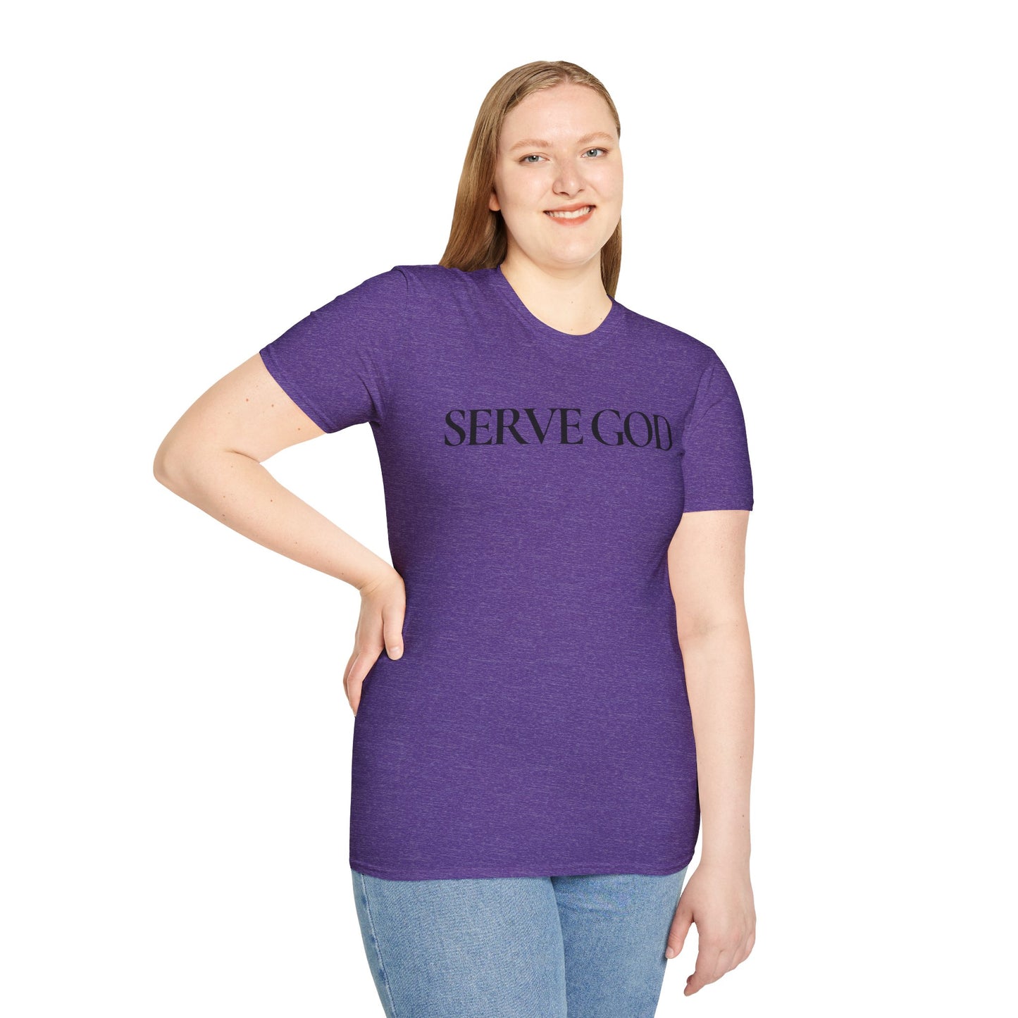 Faith Inspired "Serve God" T-Shirt - Inspirational Faith-Based Christian Gift