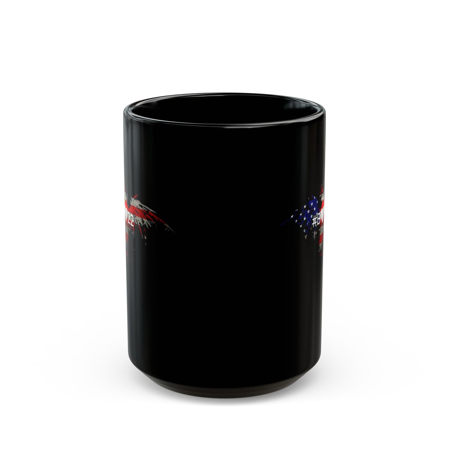#B🤍22 Patriotic Black Mug, Unique Coffee Cup, USA Love Gift, Independence Day Decor, Memorial Day Mug, Custom Drinkware