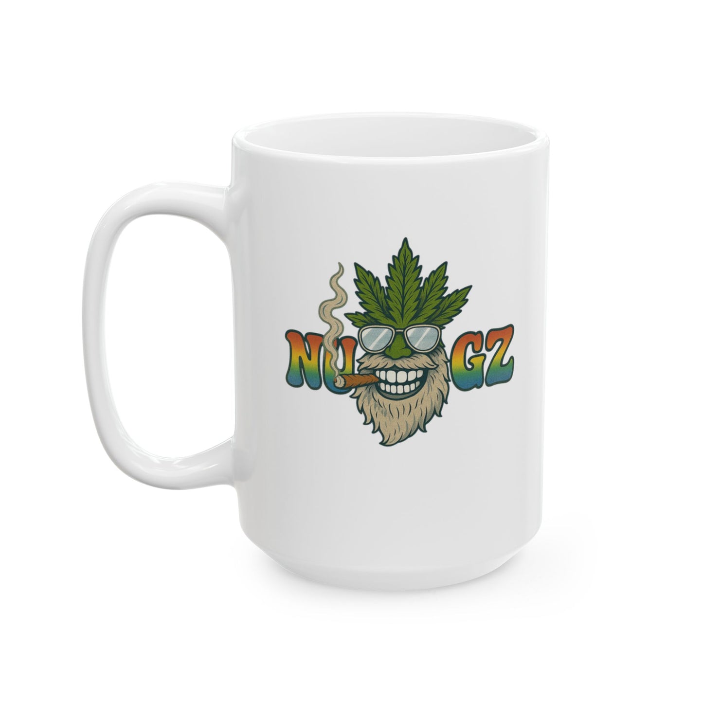 NUGZ Vibrant Ceramic Mug with Fun Design | Perfect for Coffee Lovers, Gift for Friends, Office Decor, Daily Use, Holidays