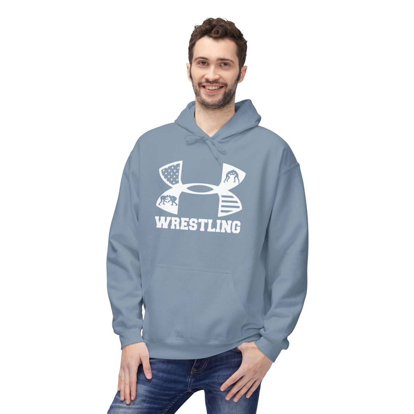 Fleece Hoodie - Cozy Wrestling Design for Everyday Comfort and Fall Fashion