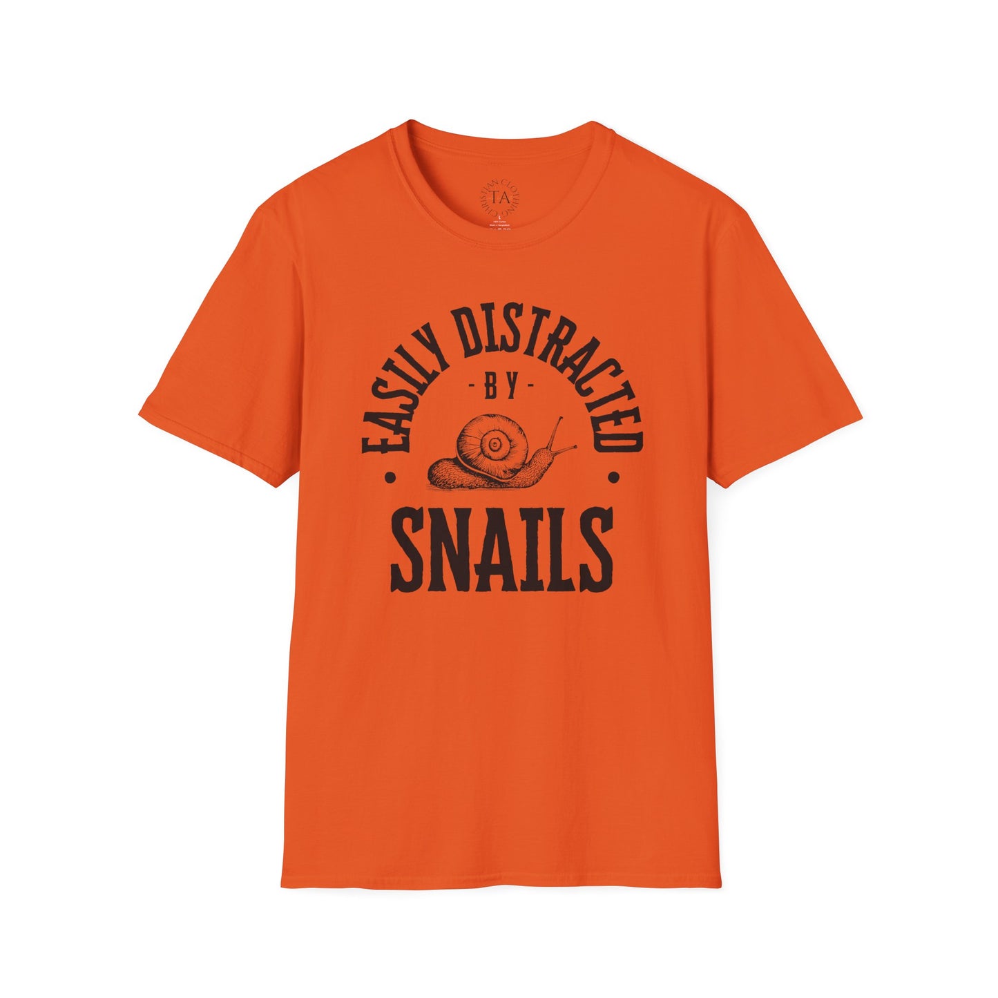 Easily Distracted by Snails Unisex T-Shirt - Cute Graphic Tee for Animal Lovers