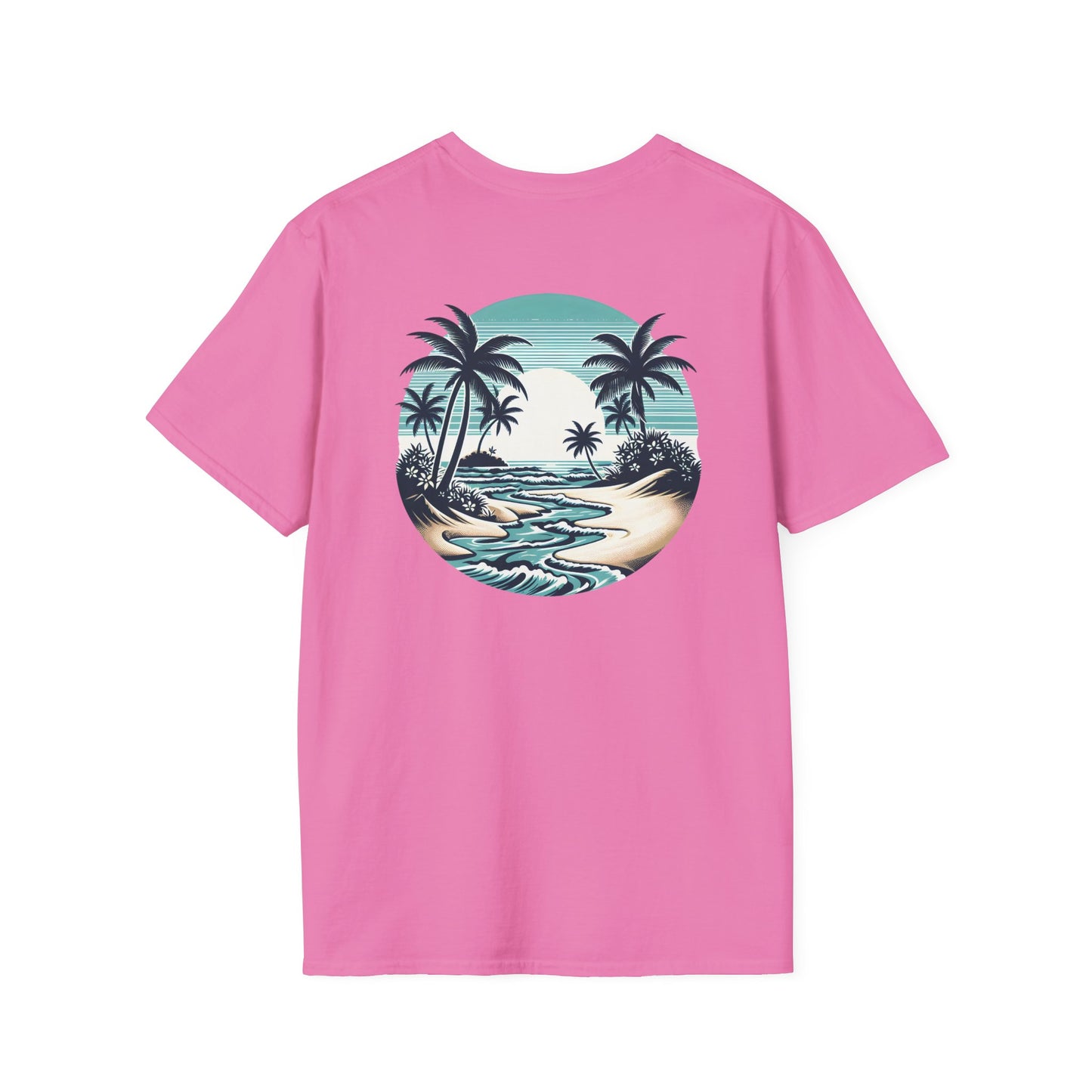 Tropical Vibes T-Shirt - Unisex Softstyle, Beachwear, Summer Fashion, Vacation Tee, Relaxed Fit, Outdoor Events