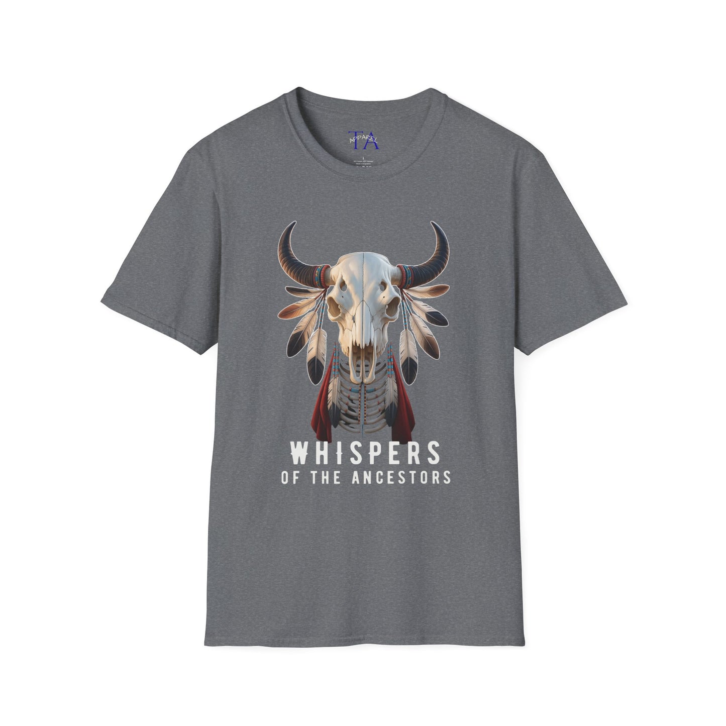Native American Buffalo Skull T-Shirt - Whispers of the Ancestors