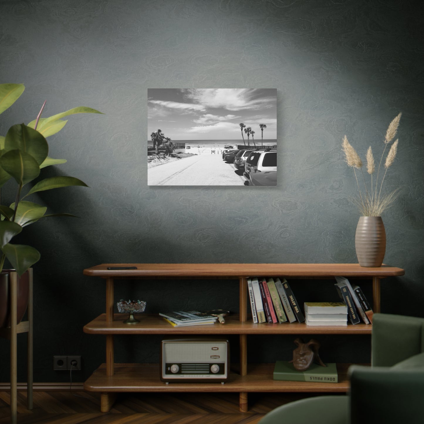 Serene Black & White Beach Vibes - Canvas Art