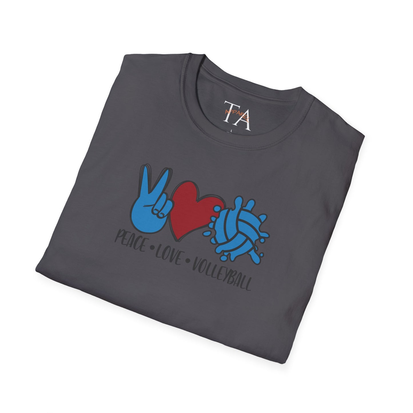 Peace Love Volleyball Unisex T-Shirt, Casual Tee, Sports Apparel, Gift for Volleyball Lovers, Summer Fashion