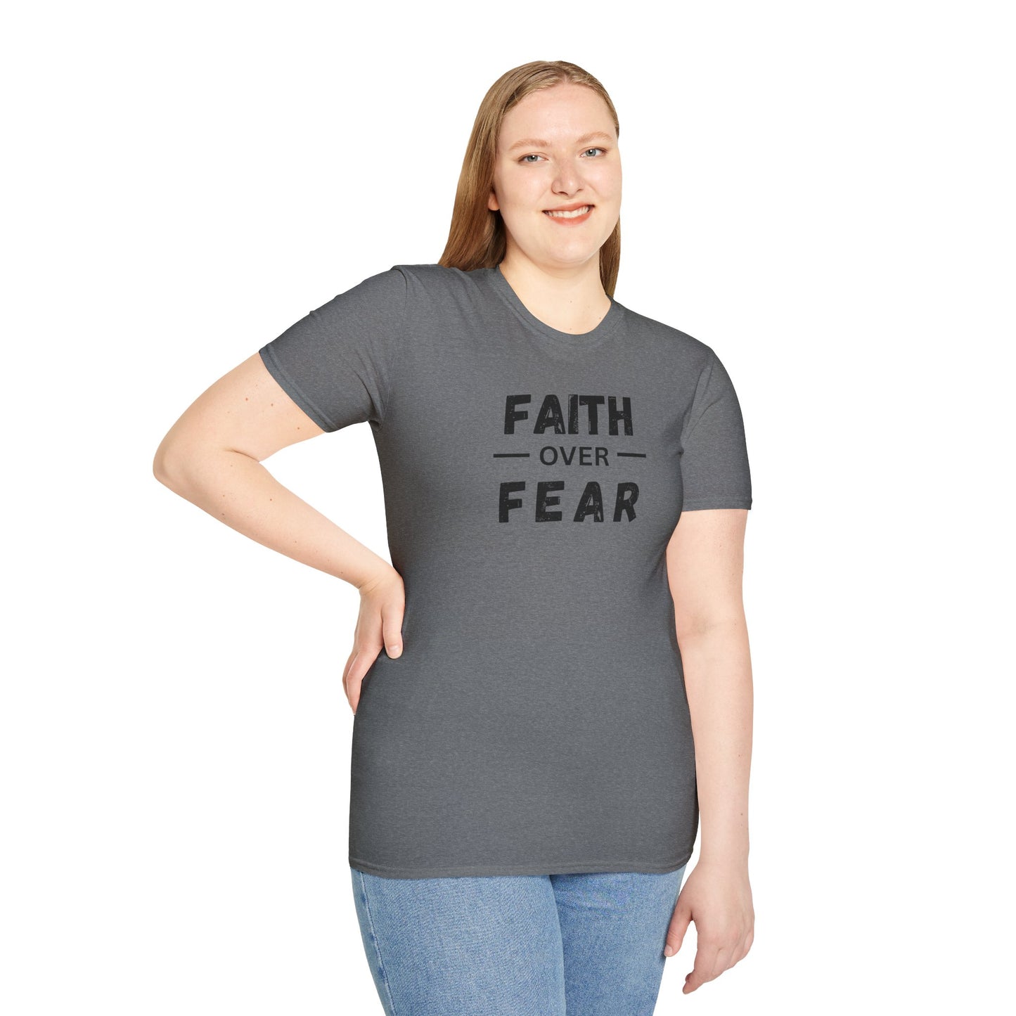Faith Inspired Unisex T-Shirt - Faith Over Fear Design
