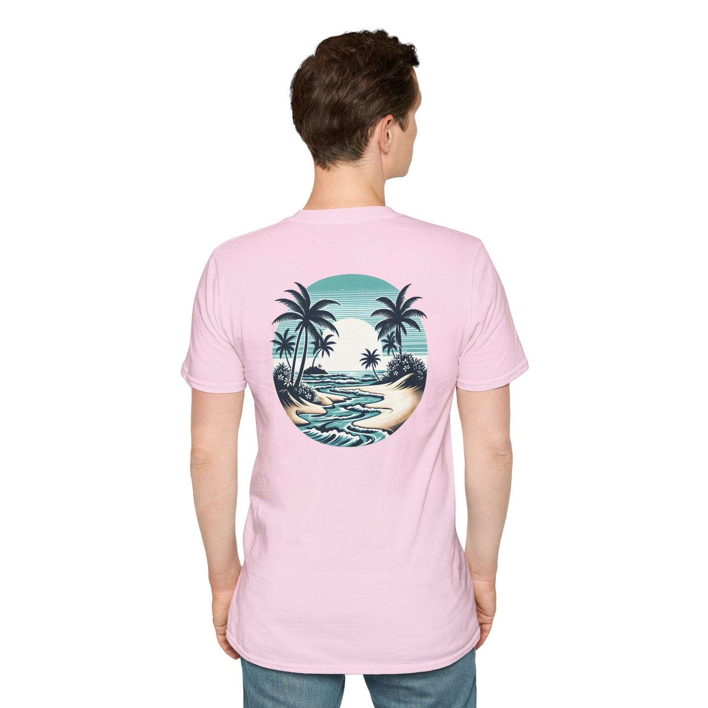Tropical Vibes T-Shirt - Unisex Softstyle, Beachwear, Summer Fashion, Vacation Tee, Relaxed Fit, Outdoor Events