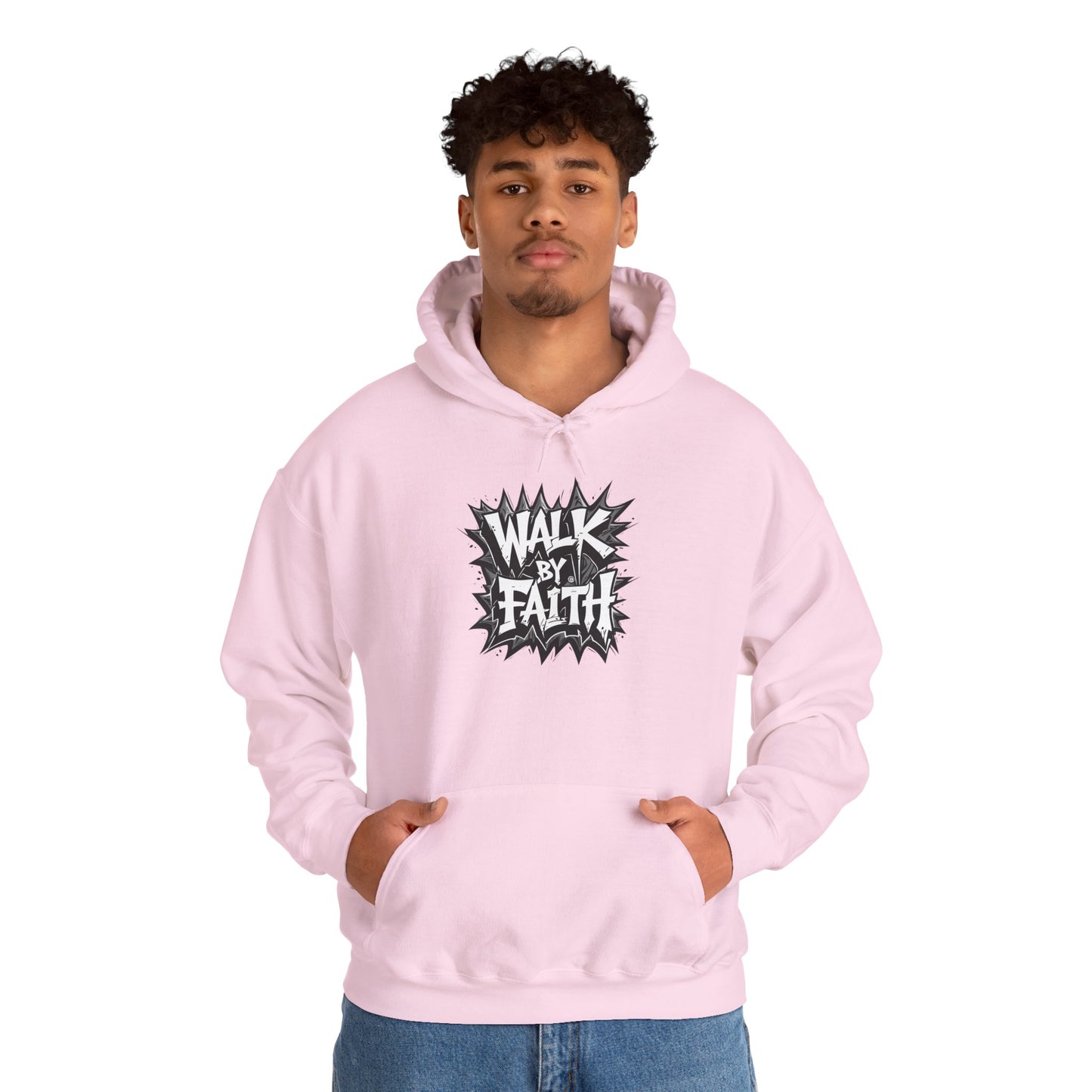 Faith Inspired Unisex Walk by Faith Hoodie - Inspirational Unisex Sweatshirt, Faith Apparel, Cozy Casual Wear, Gift for Believers, Everyday Comfort