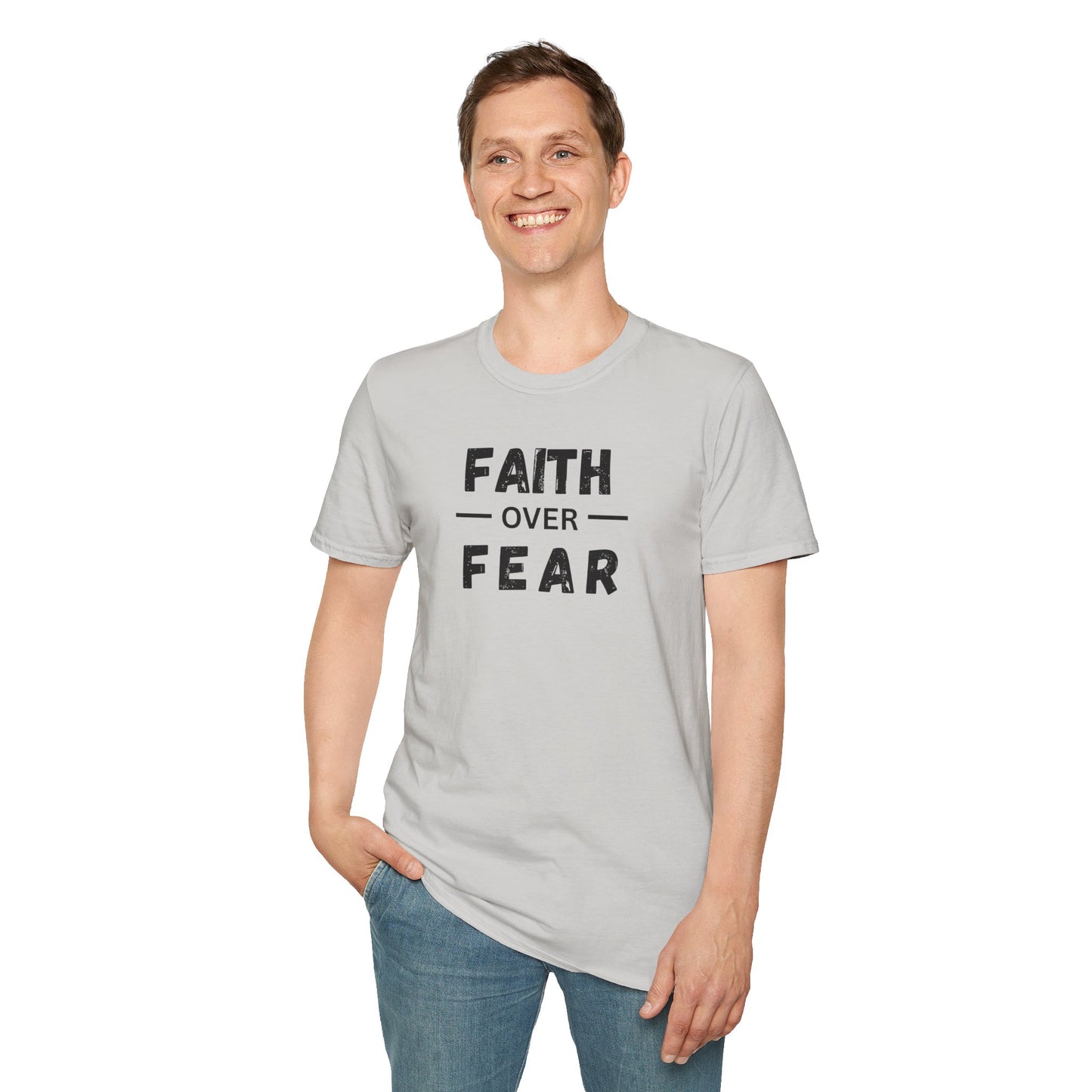 Faith Inspired Unisex T-Shirt - Faith Over Fear Design