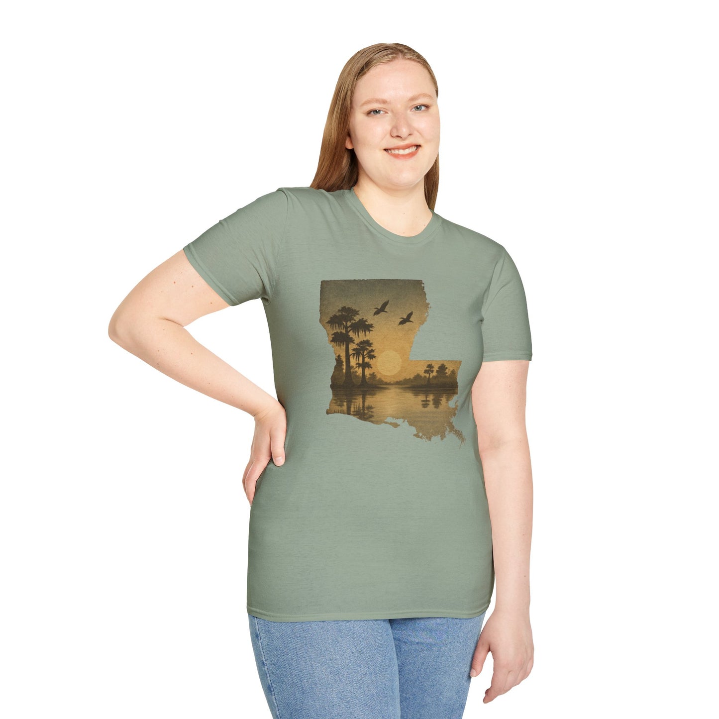 Louisiana Sunset Unisex T-Shirt - Souvenir Tee for Nature Lovers and Lake Life Enthusiasts