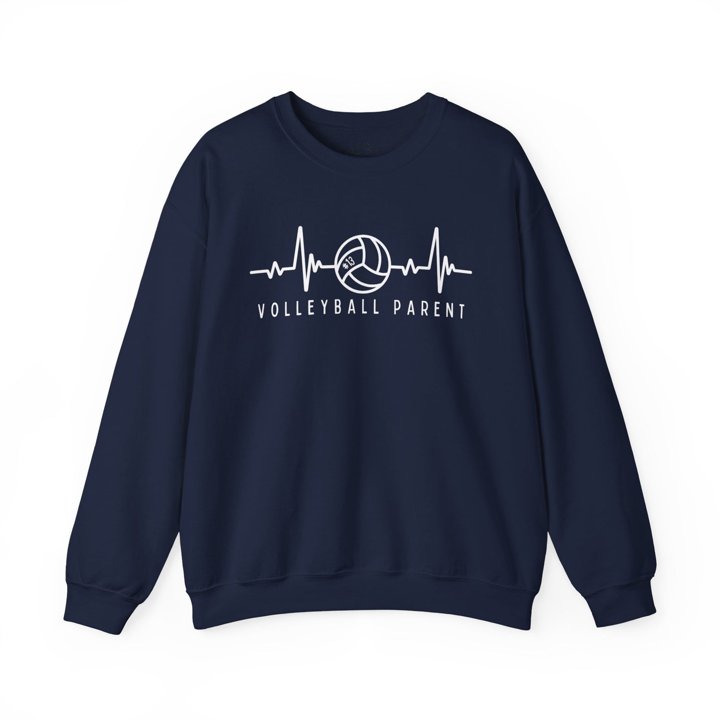 Volleyball Heartbeat Crewneck Sweatshirt #13, Quality Sweatshirt, Parent Gift, Volleyball Fan Apparel, Sports Lover Top