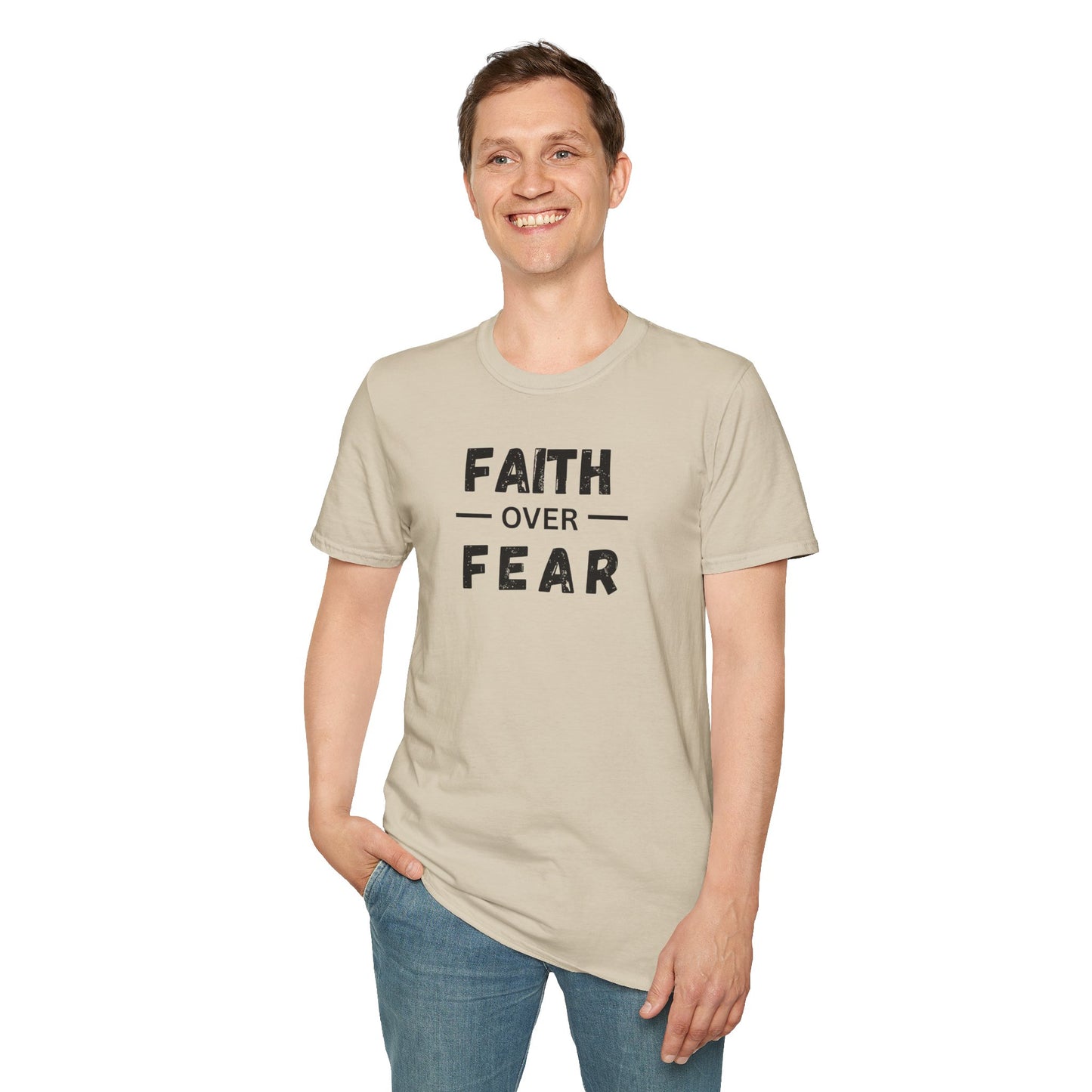Faith Inspired Unisex T-Shirt - Faith Over Fear Design