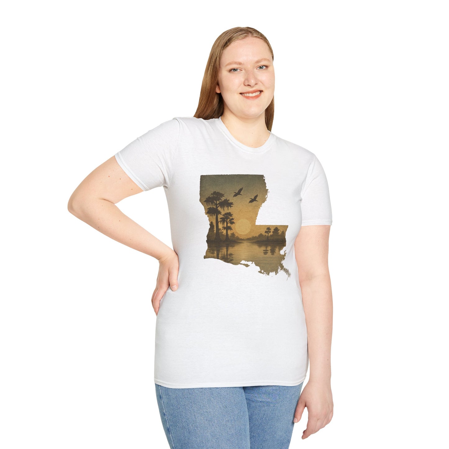 Louisiana Sunset Unisex T-Shirt - Souvenir Tee for Nature Lovers and Lake Life Enthusiasts