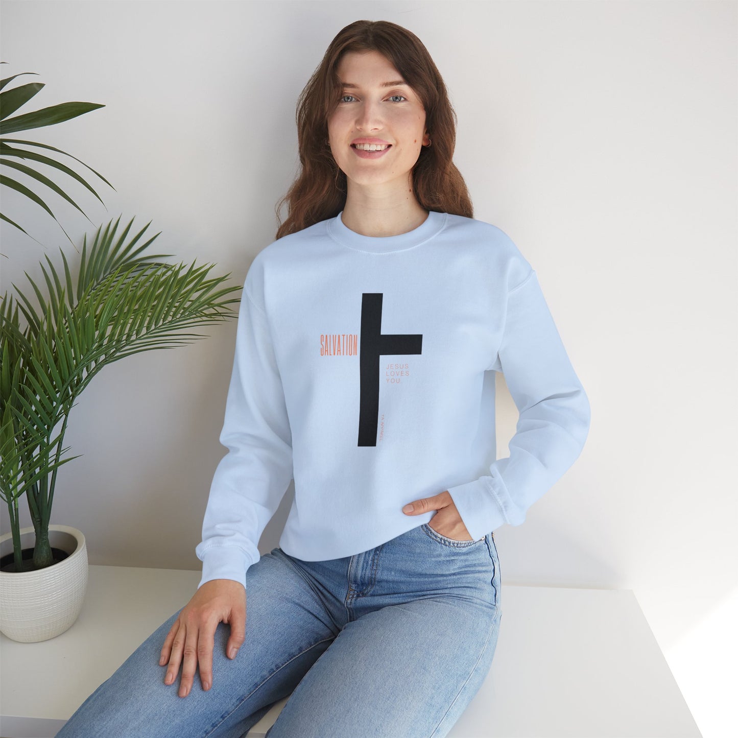 Faith Inspired Salvation Cross Sweatshirt