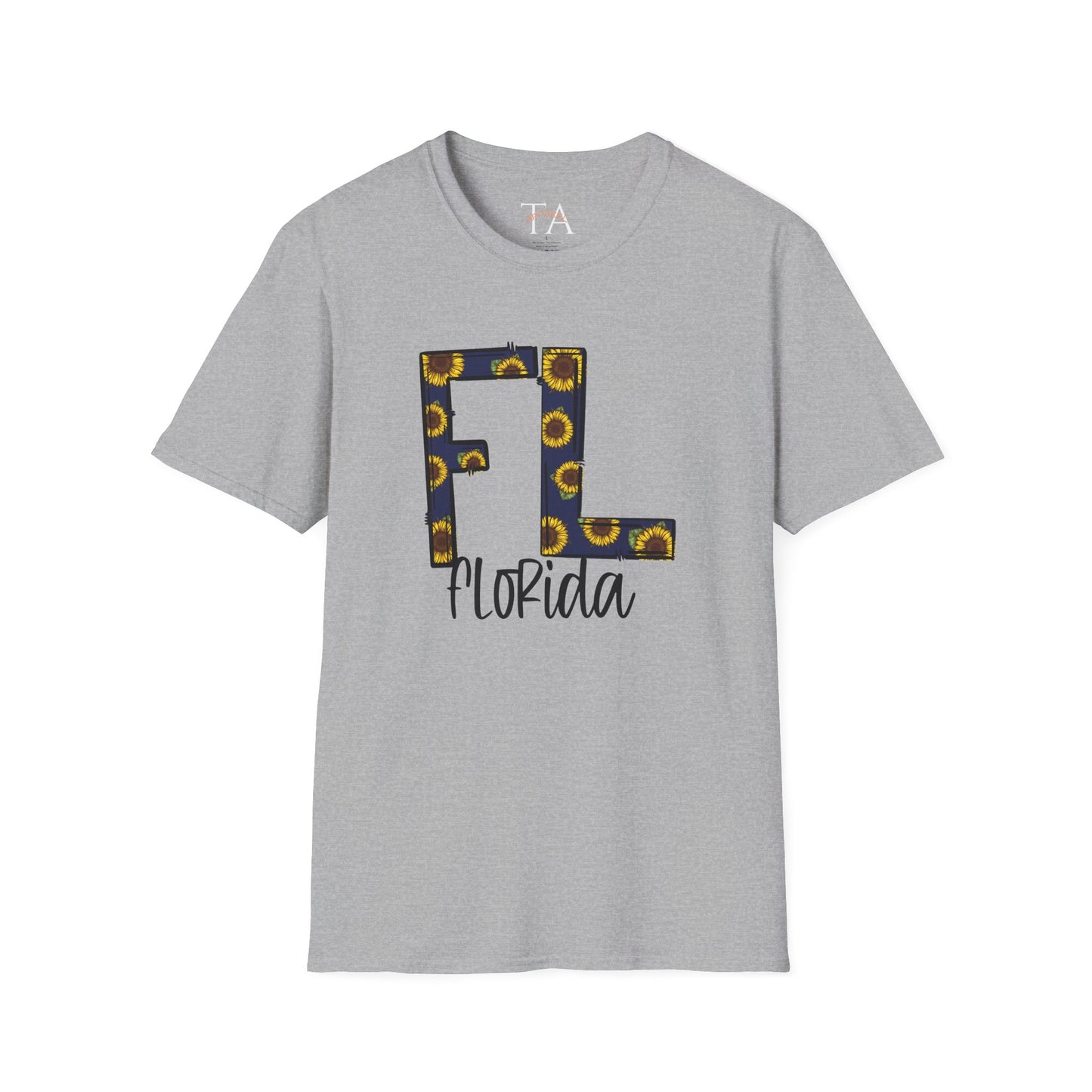 Florida Sunshine Unisex Softstyle T-Shirt, Florida T-Shirt, Graphic Tee, Summer Outfit, Gift for Floridians, Vacation Wear