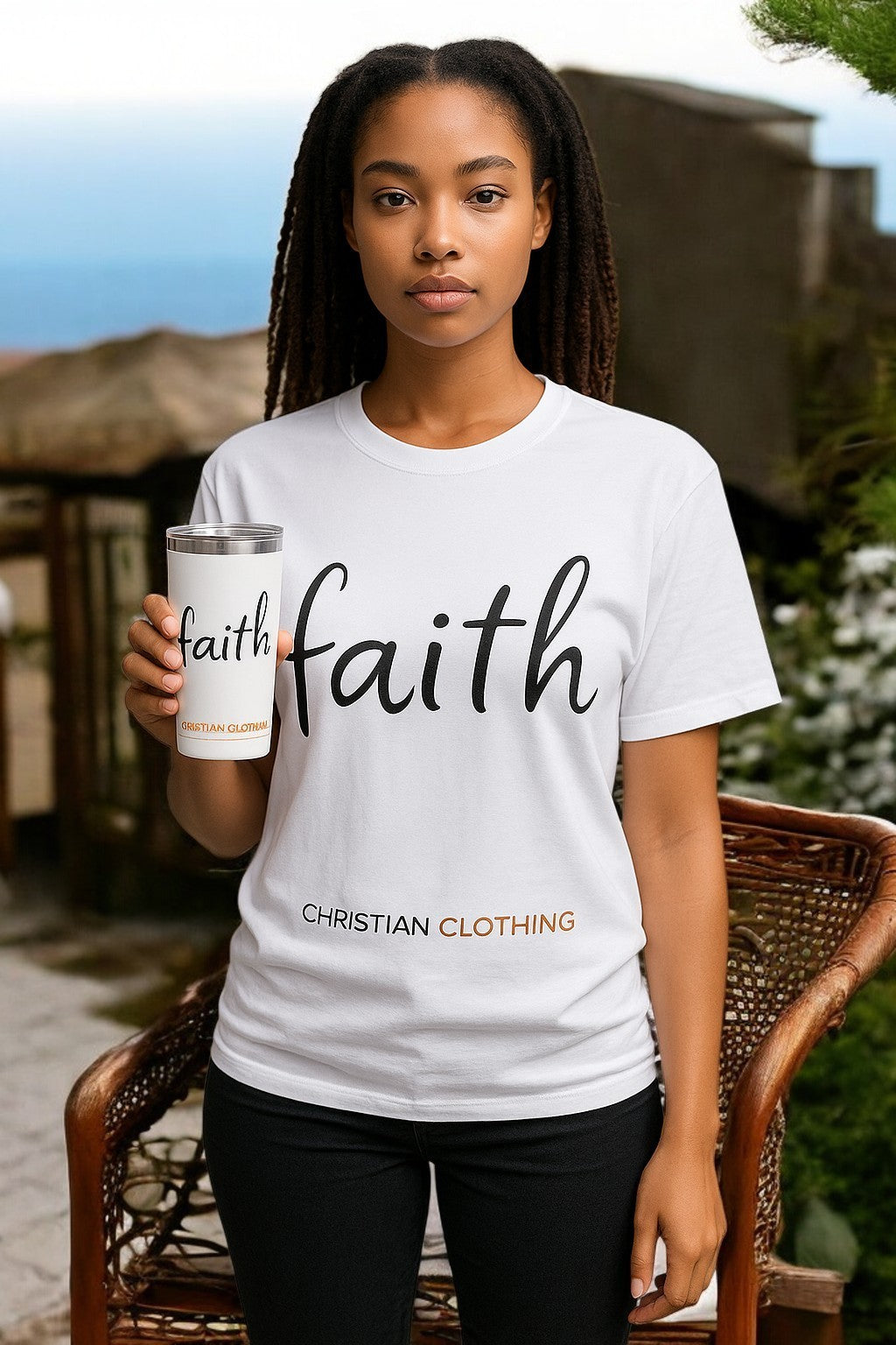 Tumbler 20oz Inspirational Faith Travel Mug, Motivational Drinkware, Gift for Encouragement, Christian Gifts for Her