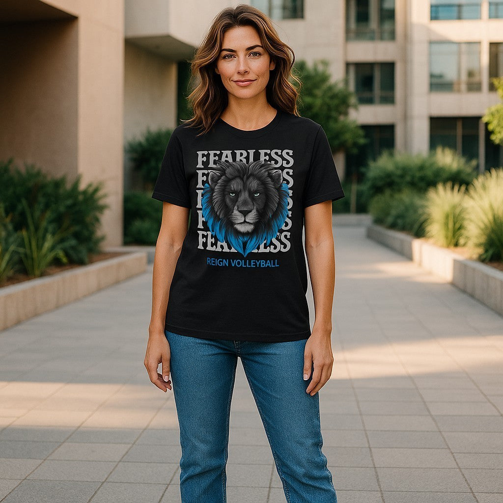 Fearless Lion Volleyball T-Shirt | Unisex Softstyle Tee