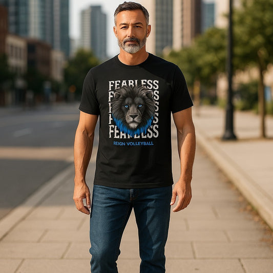 Fearless Lion Volleyball T-Shirt | Unisex Softstyle Tee