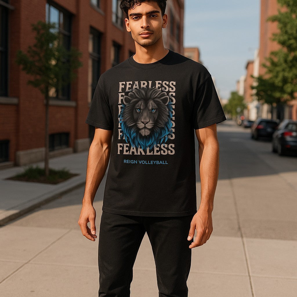 Fearless Lion Volleyball T-Shirt | Unisex Softstyle Tee