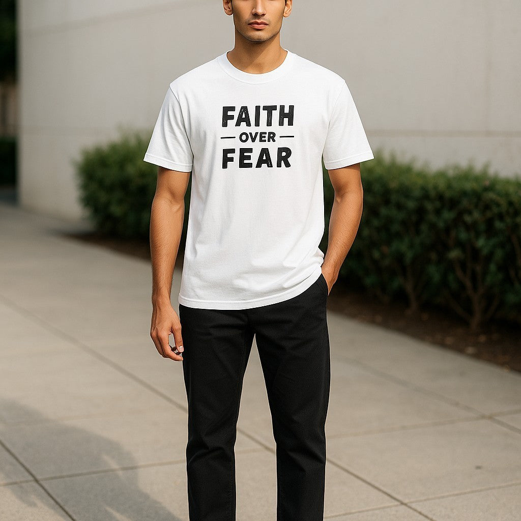 Faith Inspired Unisex T-Shirt - Faith Over Fear Design