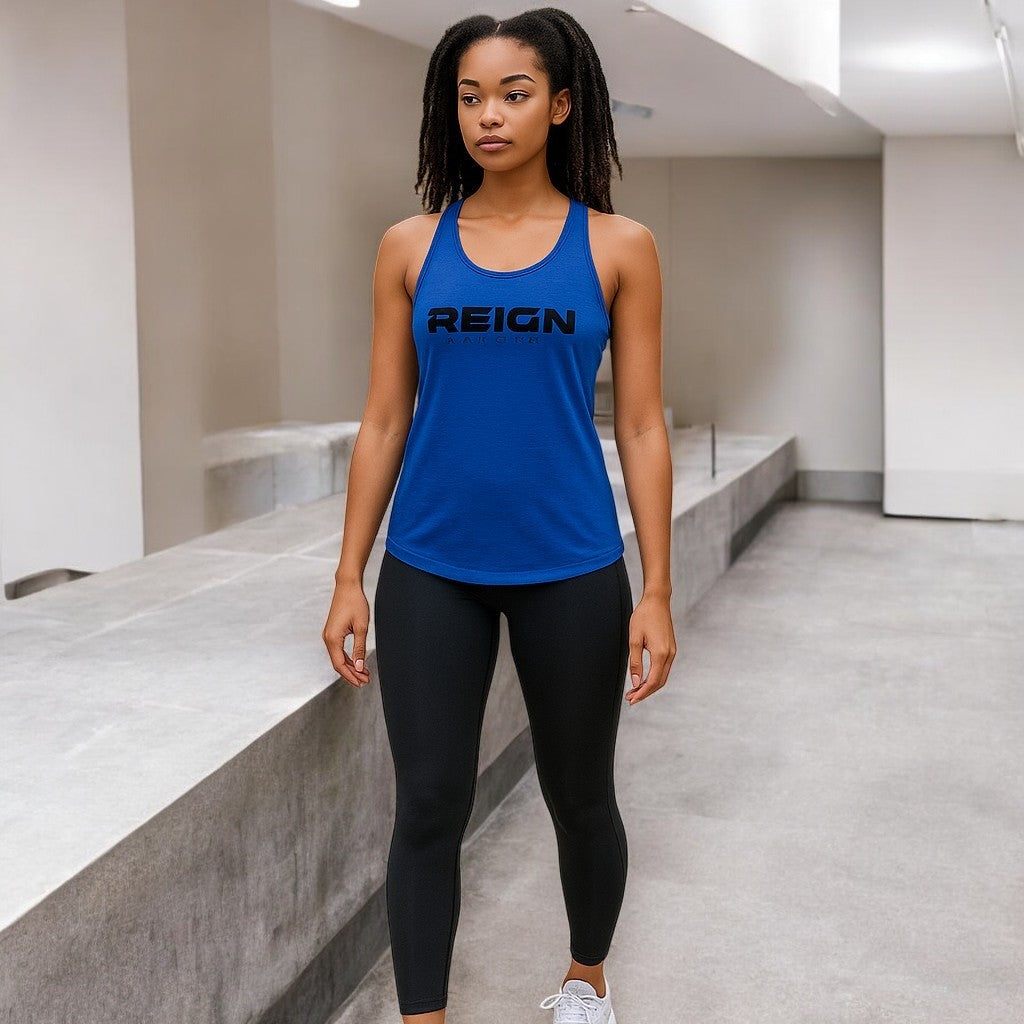 Women's Racerback Tank with Reign Volleyball Design - Fully Customizable