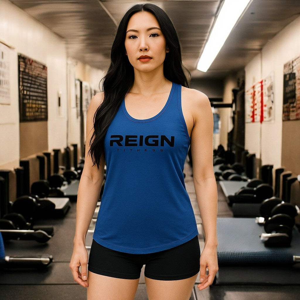 Women's Racerback Tank with Reign Volleyball Design - Fully Customizable