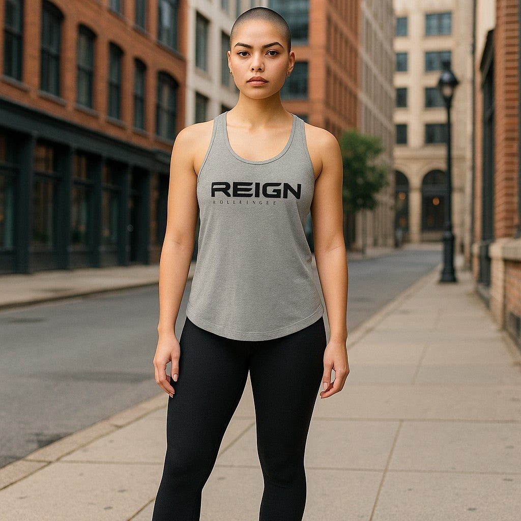 Women's Racerback Tank with Reign Volleyball Design - Fully Customizable