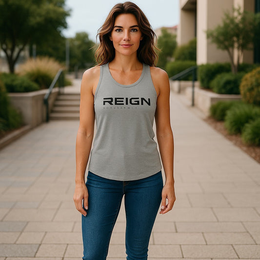 Women's Racerback Tank with Reign Volleyball Design - Fully Customizable