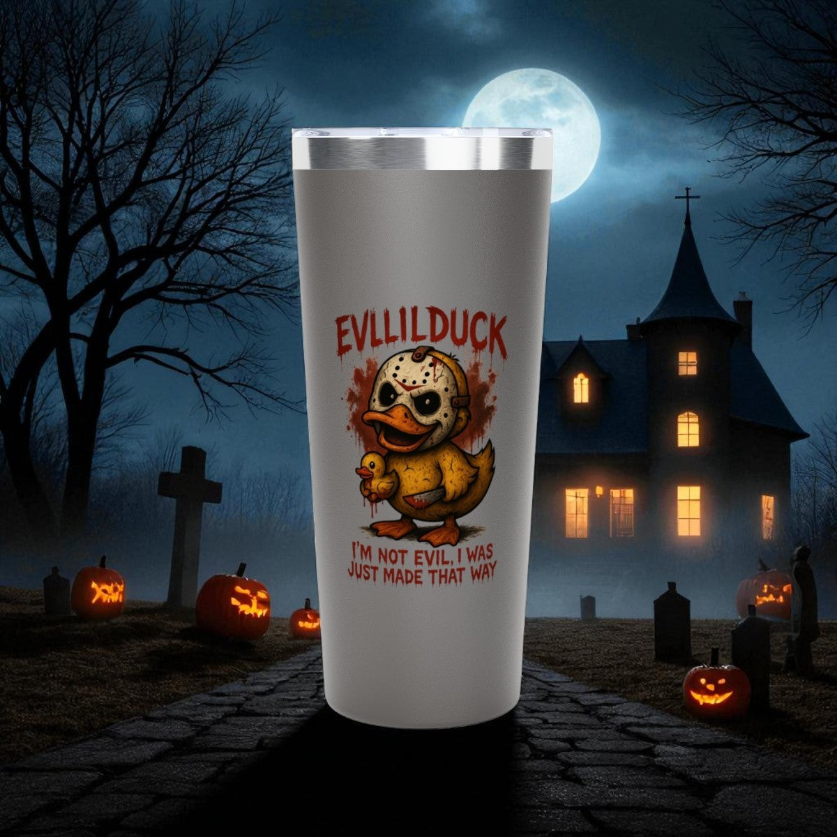 EVLLILDUCK Copper Tumbler - Quirky Saying Travel Mug, Perfect for Gifting