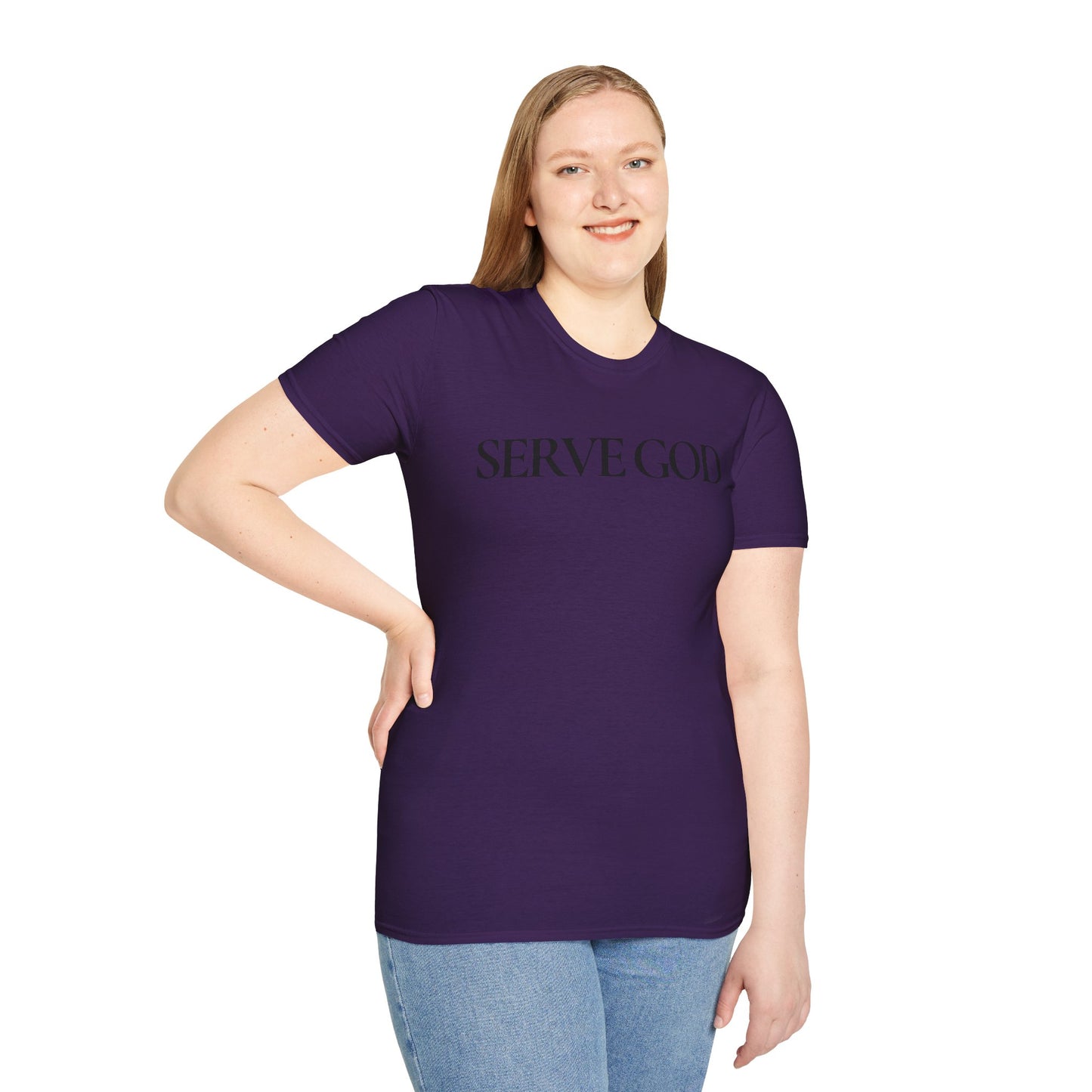 Faith Inspired "Serve God" T-Shirt - Inspirational Faith-Based Christian Gift