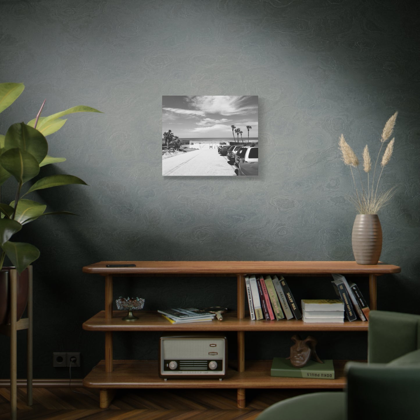 Serene Black & White Beach Vibes - Canvas Art