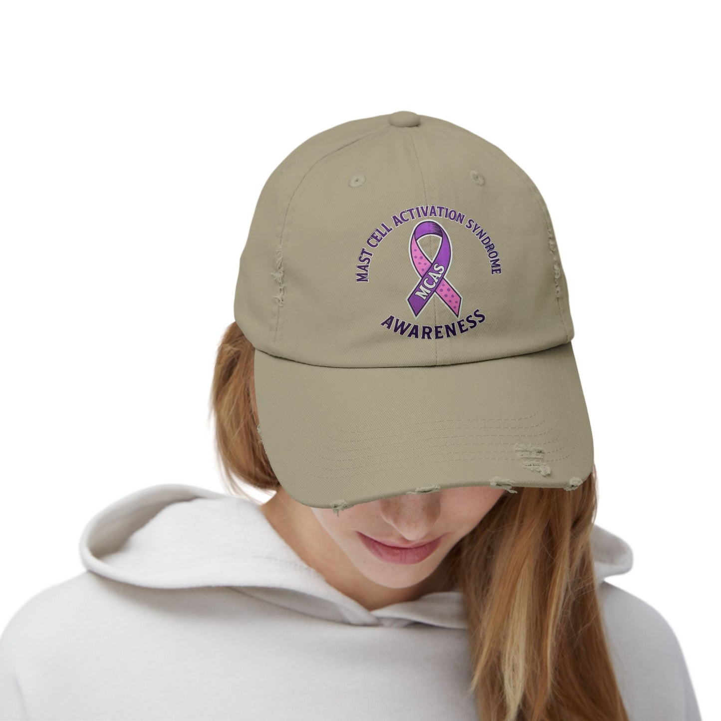 Mast Cell Activation Syndrome Unisex Distressed Awareness Hat