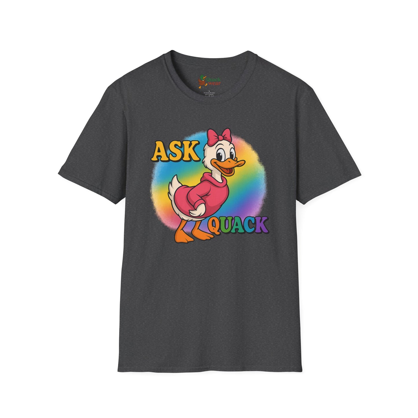 Ask Quack Duck Unisex T-Shirt - Funny Graphic Tee for Kids and Adults