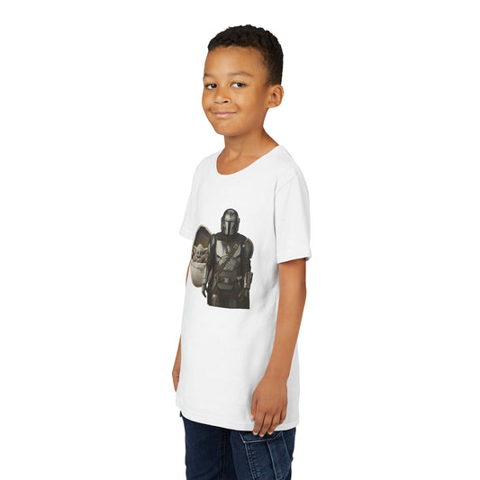 Kids Star Wars Inspired Youth Tee, Mandalorian T-Shirt, Grogu Shirt, Galaxy Adventure, Kids Summer Outfit, Birthday Gift