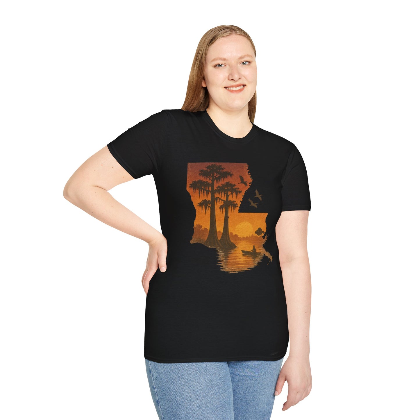 Louisiana Sunset T-Shirt, Unisex Beach Tee, Summer Vacation Shirt, Nature Lover Gift, Outdoor Adventure Apparel