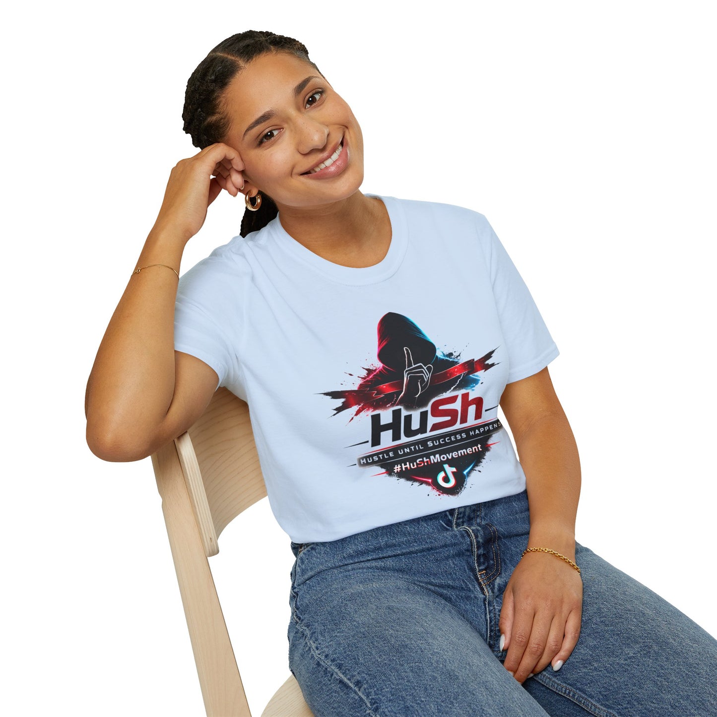 #HuSh silhouette graphic Tee | Hustle Until Success Happens, #HuShMovement